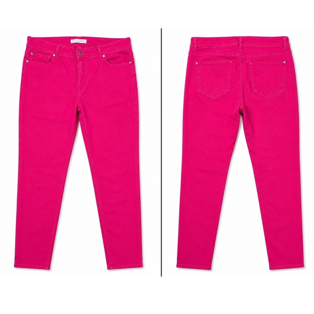 EST. 1946 Denim Jeans Womens 12P Petite Pink High Rise Skinny Stretch 5 Pocket